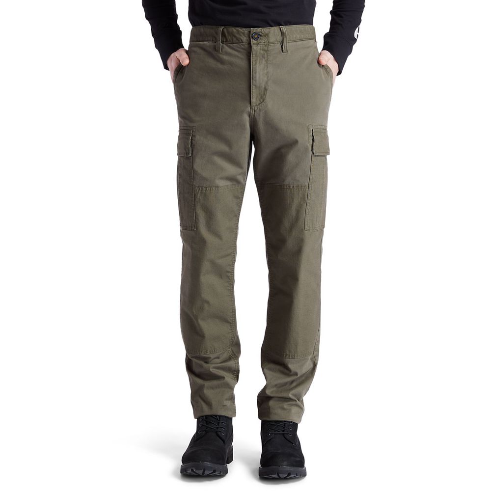 Pantalones Timberland Argentina Hombre - Profile Lake Relaxed-Fit Cargo - Verde Oliva - TFWECO-546